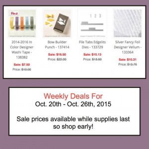 Weekly Deals Oct 20-26