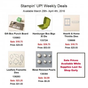 Weekly Deals Mar 29-Apr 4